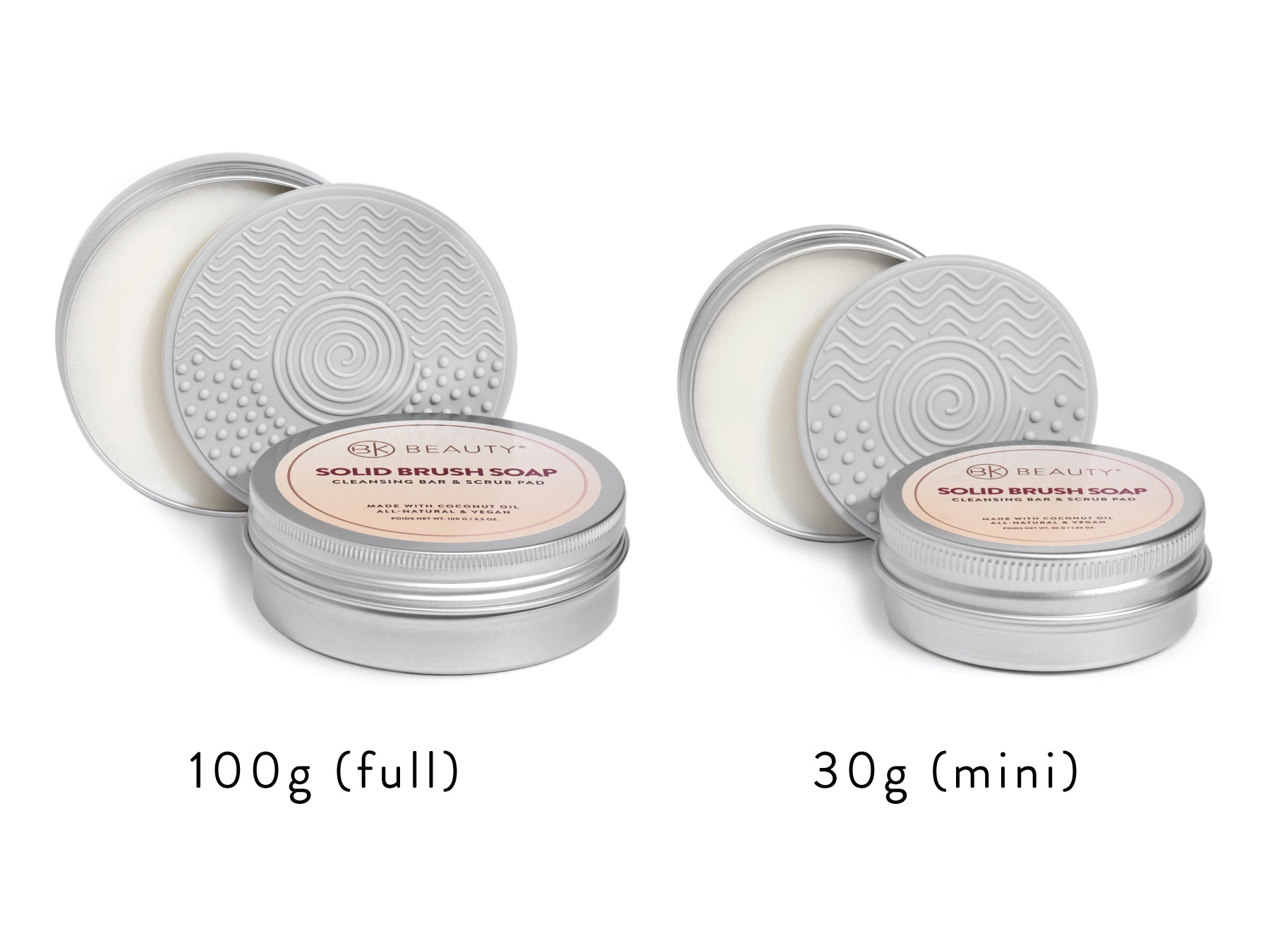 Solid Brush Soap with Cleaning Pad